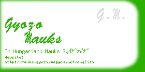 gyozo mauks business card